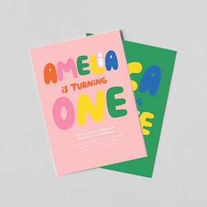 Kids Birthday Invitation • Custom Birthday Invitation • 1st Birthday Invitation • Girls Birthday Invitation • Boys Birthday Invitation