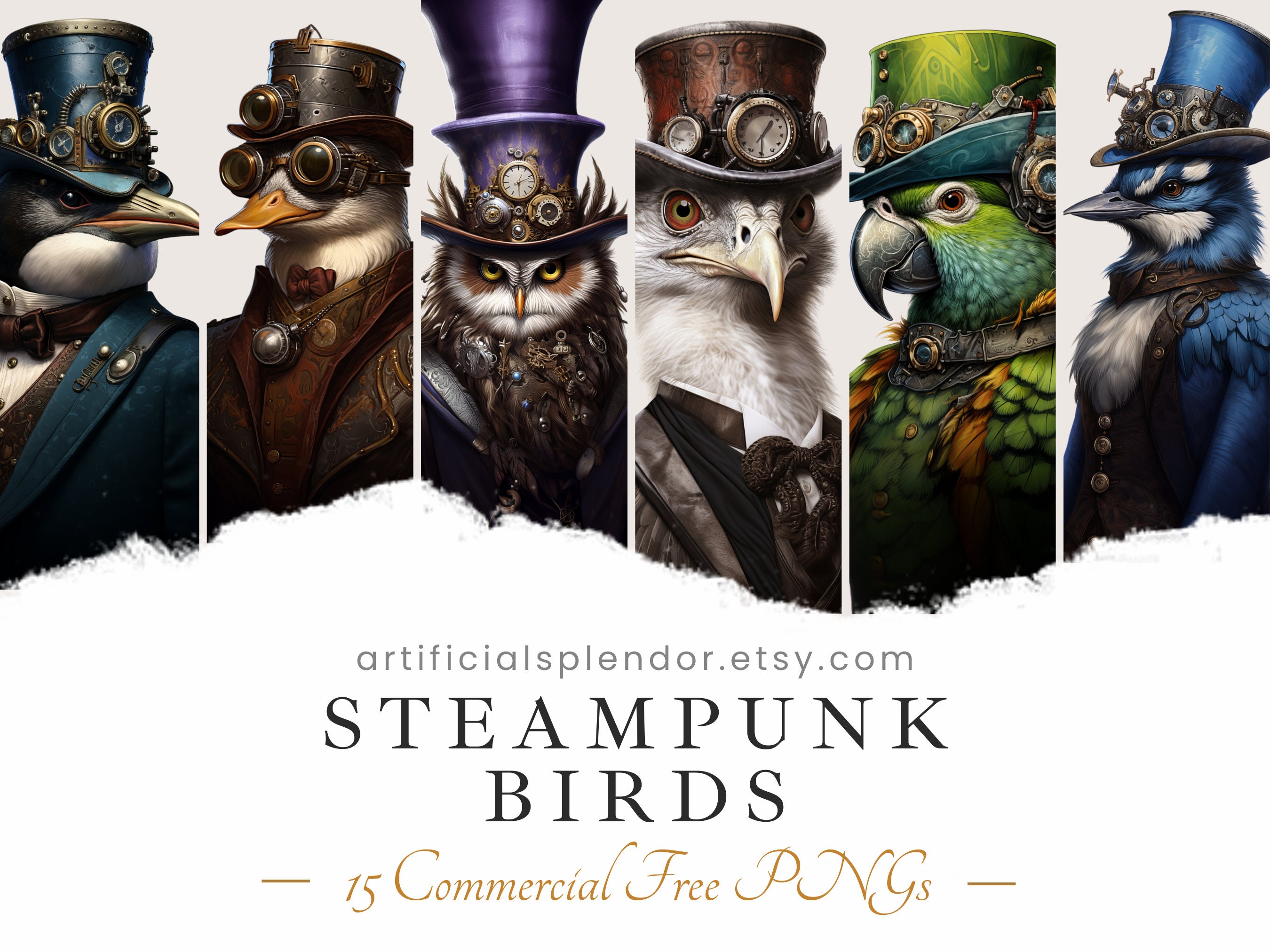 Steampunk Print, Dandy Hispter Animals Poster Art, Dictionary Book