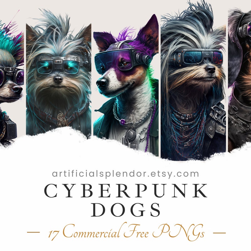 Cyberpunk Dog Art - Etsy