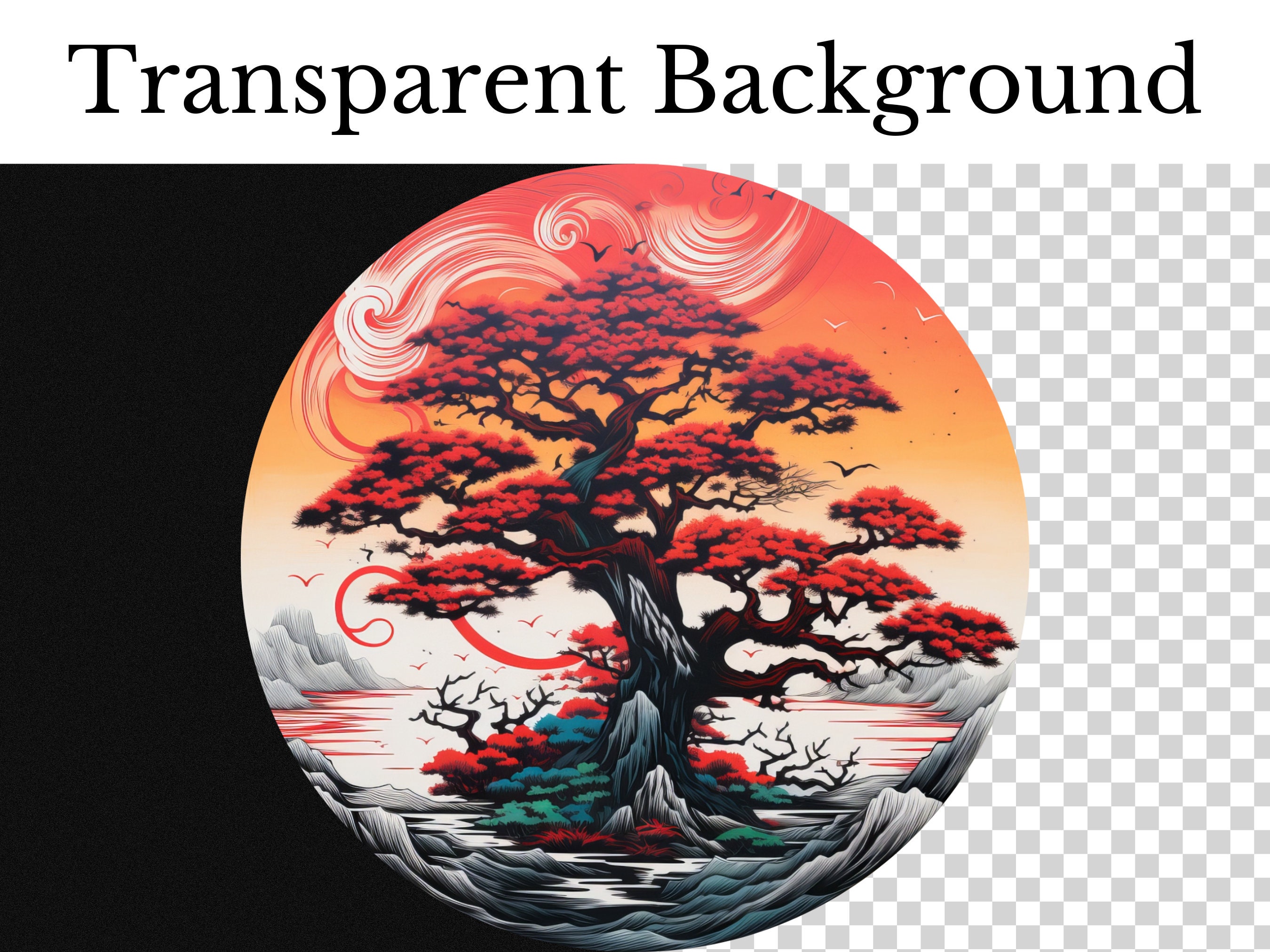 Asia Tree Background Tree of Life asian Style Clipart Bundle Watercolor PNG - Etsy Australia
