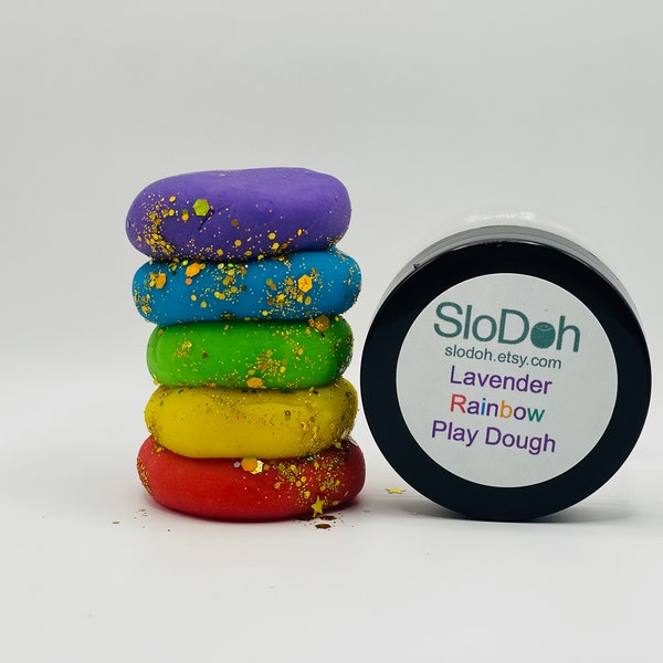 Gold Glitter Rainbow Play Dough; St Patrick’s Day; play doh; lavender; birthday party favor; sensory toy; gift;Gift, goodie bag.