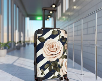 Flowers and Stripes Suitcase