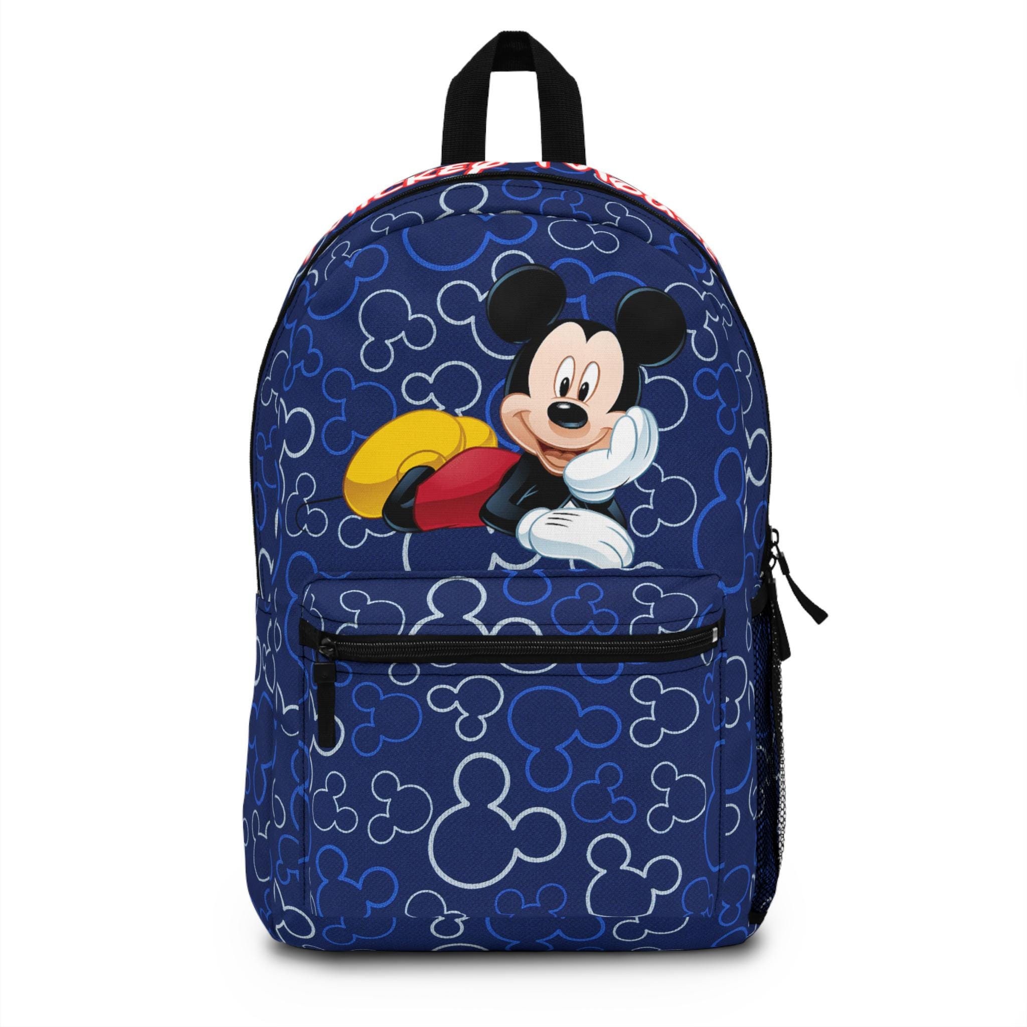 Mickey Mouse Backpack - Disney Inspired Bag, Kids School Knapsack, Travel Daypack, Fun Cartoon Rucksack, Cute Red Bookbag