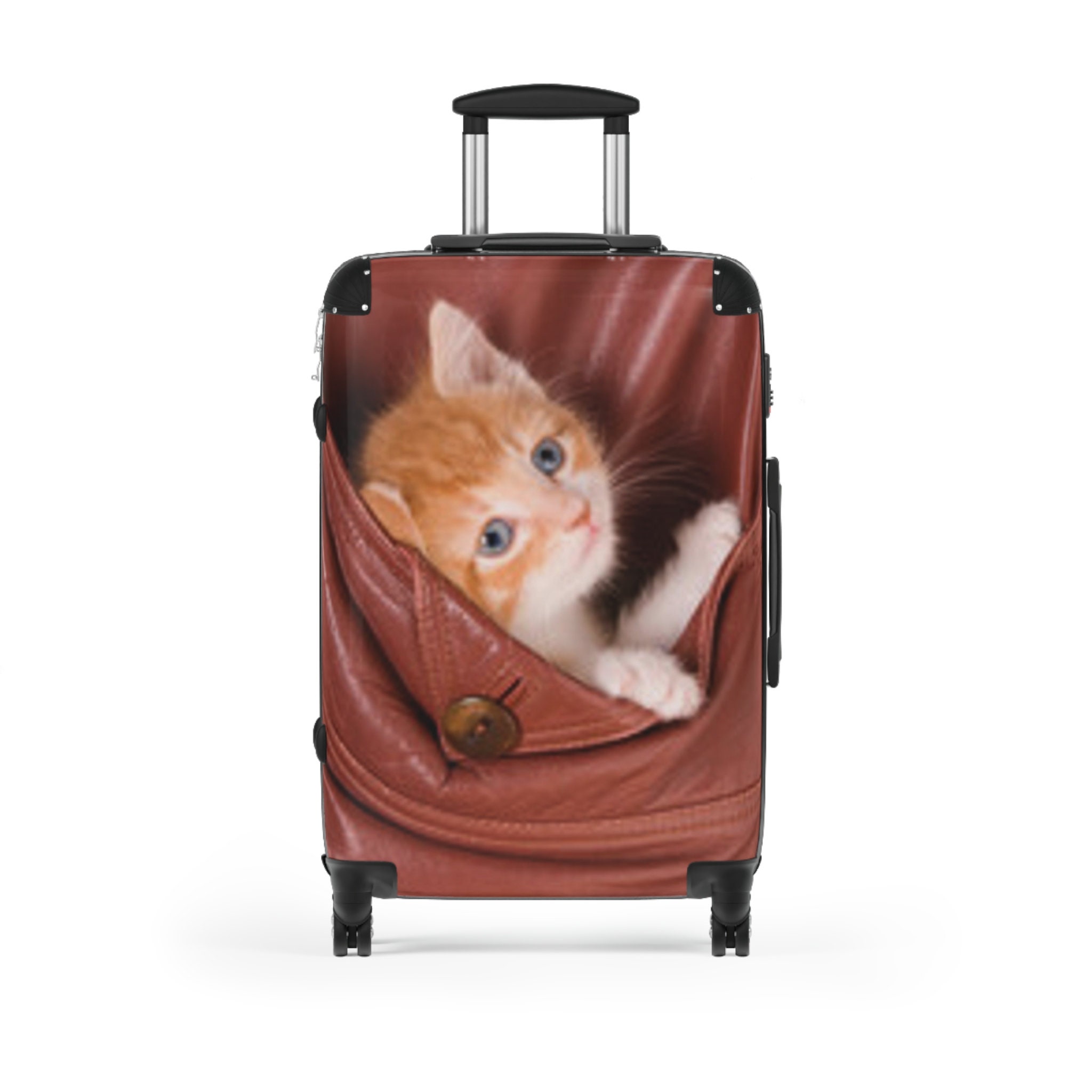 Luggage Kitten in a pocket Suitcase, Hard Shell Travel Suitcase | Pet lovers Suitcase