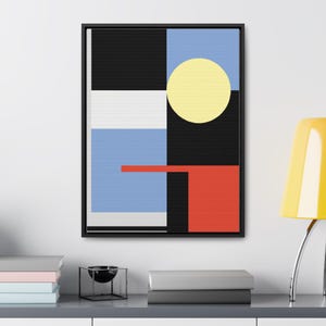 Modern Bauhaus Wall Art, Minimalist Abstract Print, Geometric Digital Poster, Mid Century Decor for Home or Office, Instant Download