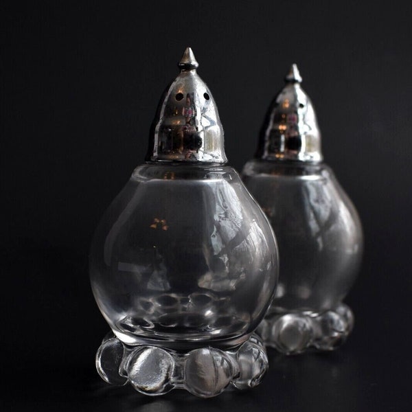 1950s Imperial Glass Candlewick Salt & Pepper Shakers Set