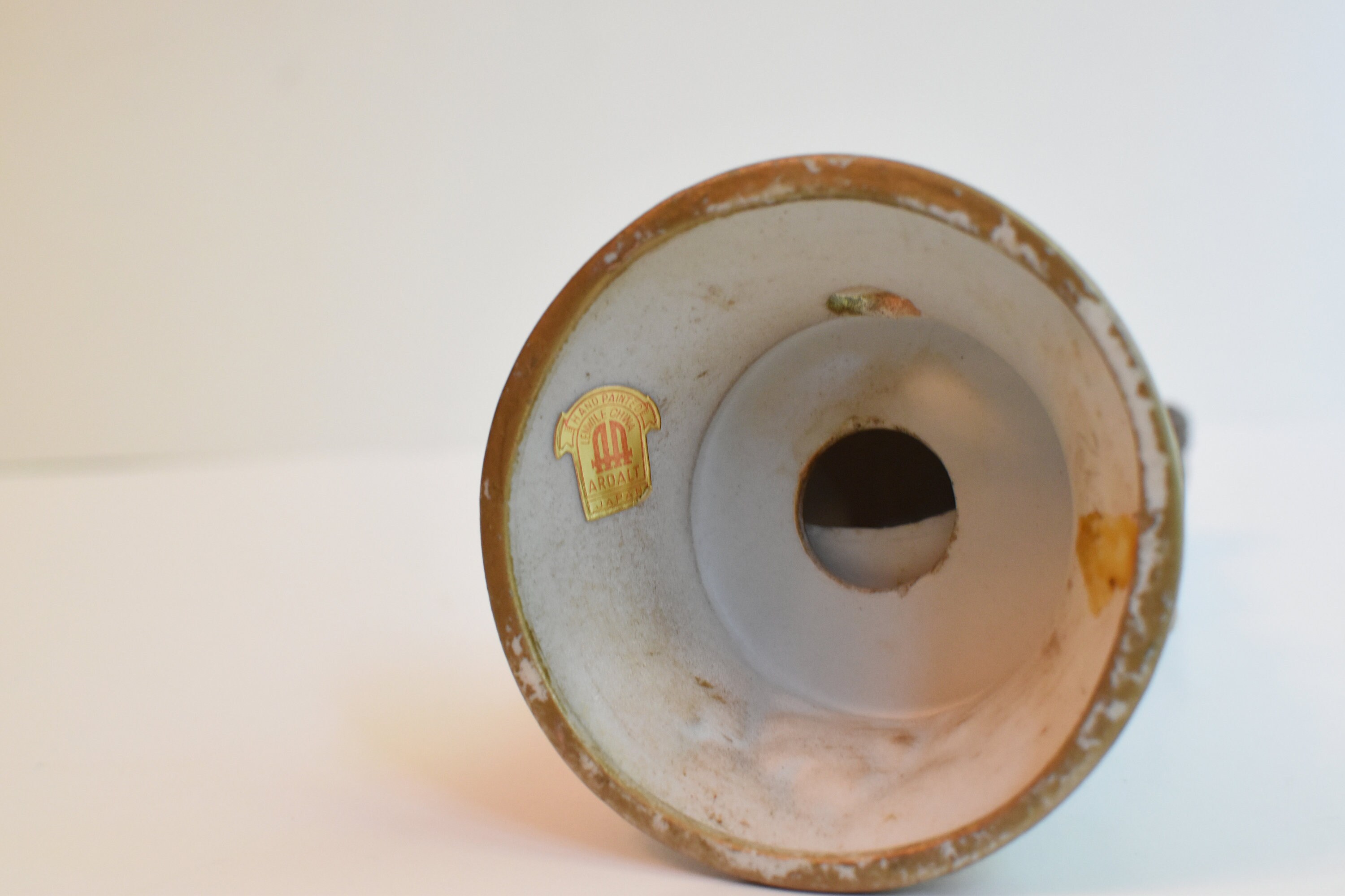 Vtg Lenwile China Ardalt Japan Female Basket Carrier Taper Candle