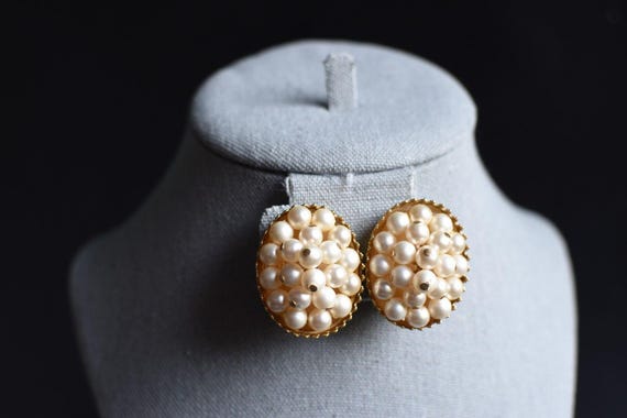 1940s-1950s Richelieu Signed Faux Pearl & Gold To… - image 2