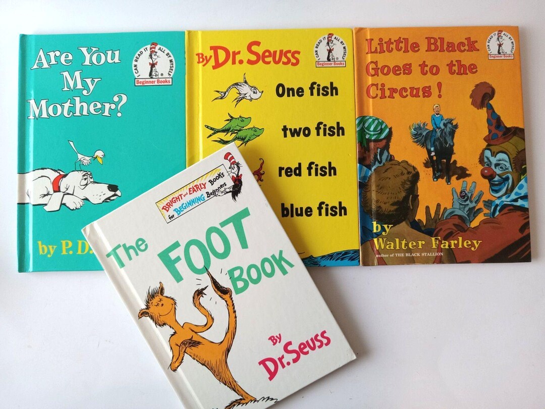 Set of 4 1960s Dr. Seuss Beginner Books (book Club Editions) EUC