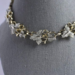 1958 Sarah Coventry Plain & Fancy Choker Collar Necklace Signed EUC