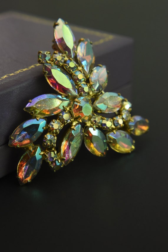 1960s-1970s Unsigned Aurora Borealis AB Rhinestone