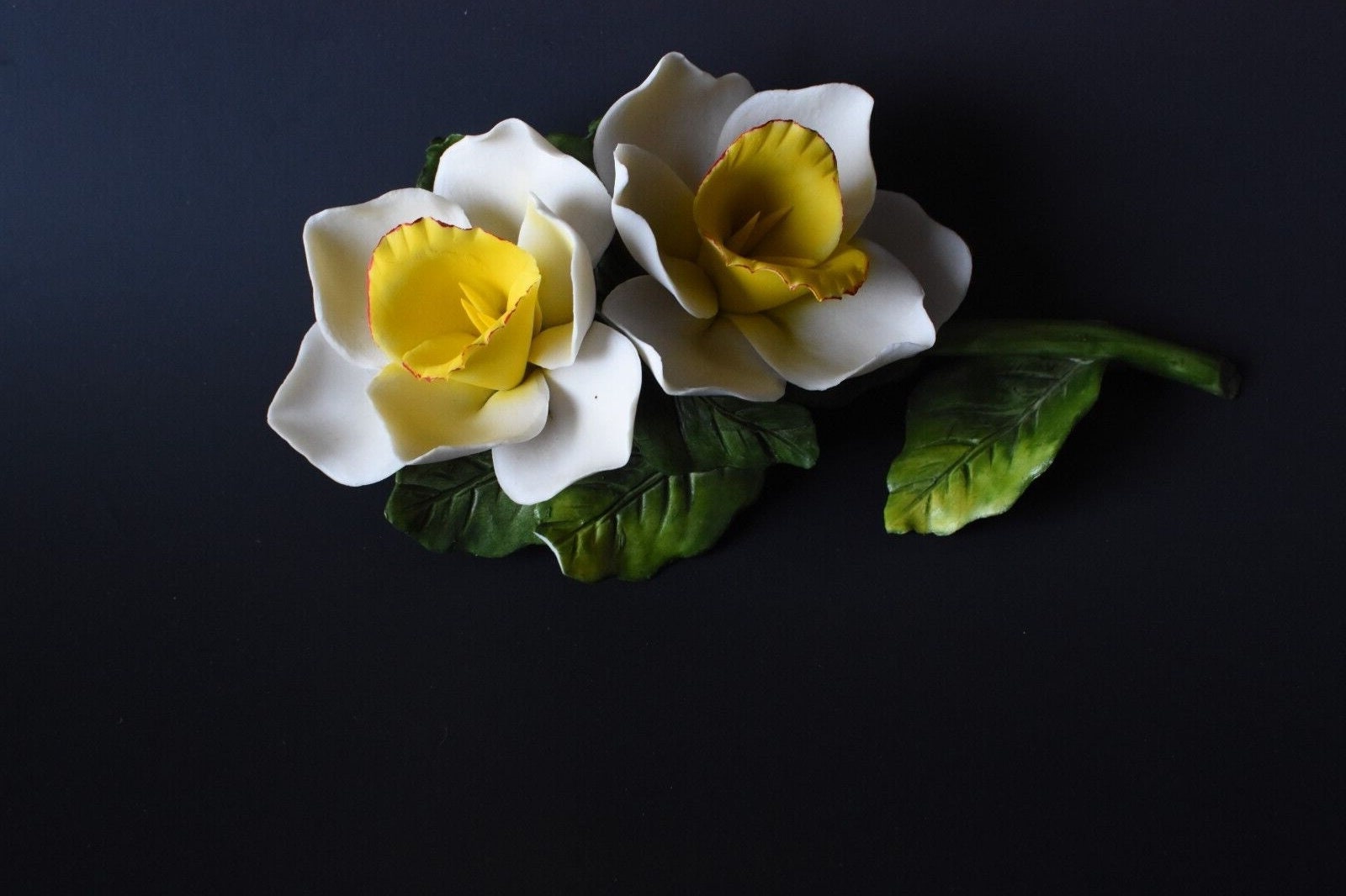 HTF Fabar Capodimonte Daffodil Bouquet Porcelain Figure Made - Etsy