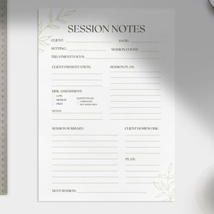 Therapist Printable Session Bundle - Neutral Nature Design