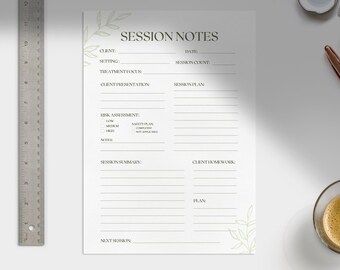 Therapist Printable Session Bundle - Neutral Nature Design