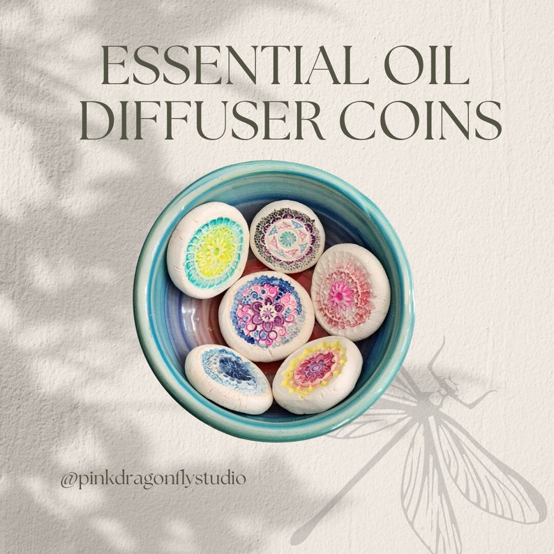 Diffuser Coin Mandala Clay Essential Oil Passive Diffuser - Etsy