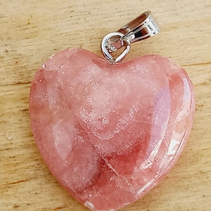 Rhodocrosite Heart Pendant