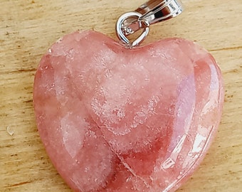 Rhodocrosite Heart Pendant