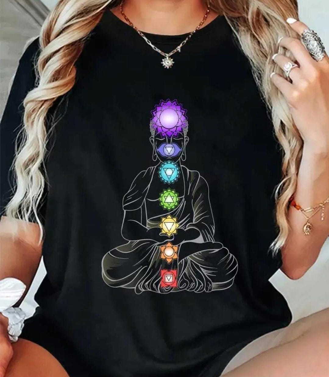 T-SHIRT 7 CHAKRA YOGA UOMO DONNA by MAMMALTERNATIVEG