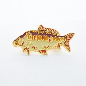 Carp, Enamel Pin, Angler gift, Fishing Gifts for Men, Fish pin