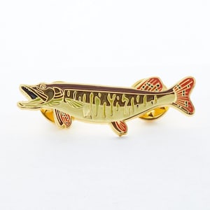 Pike, Enamel Pin, Angler gift, Fishing Gifts for Men, Fish pin