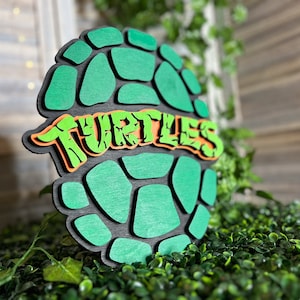 Teenage Mutant Ninja Turtles Inspired Home Décor - Homemade Wall Art for TMNT Fans - Ninja Turtle Customizable - Gifts for Him and Her