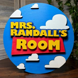 Personalized Handcrafted Toy Story Sign | Ideal Disney Pixar Gift for Kid&#39;s Room | Toy Story Nursery and Bedroom Wall Decor