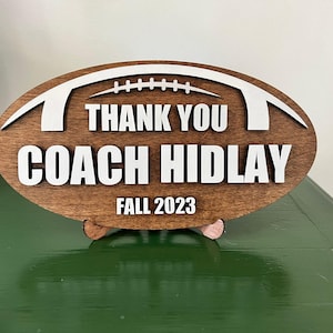 Football Coach Gift for Coaches Thank You Coach Gift Personalize Thank You Gift for Coaches Football Sign Wall Art Home décor for Coaches