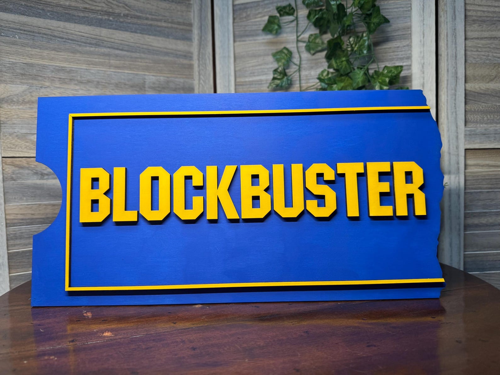 3D Wooden Blockbuster Sign | Retro Movie Room Decor - Etsy