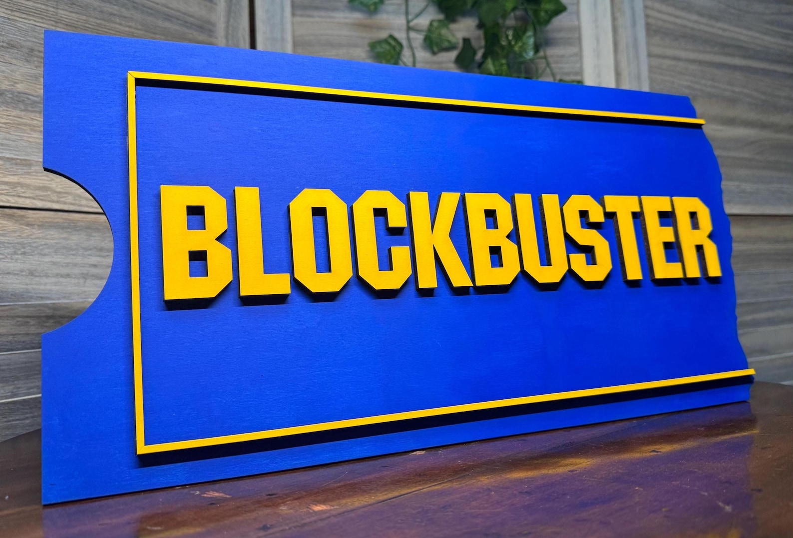 3D Wooden Blockbuster Sign | Retro Movie Room Decor - Etsy