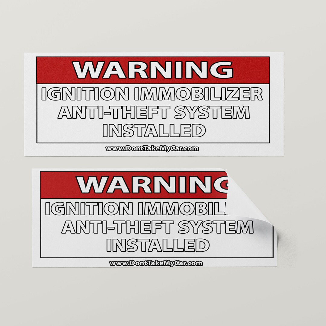 Kia / Hyundai Anti Theft Car Sticker Ignition Immobilizer Etsy