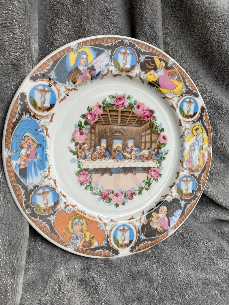 Vintage Last Supper Decorative Plate Etsy