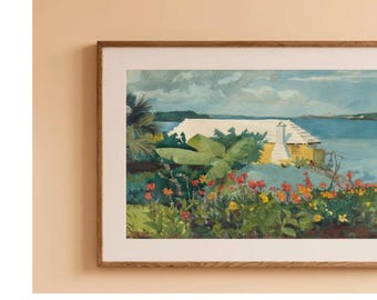 Winslow Homer Bermuda Druck, Garten und Gartenhaus (Digitaler Download)