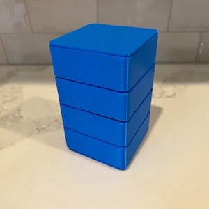 Bundle of 4x Stackable Game Token Boxes and 1x Lid