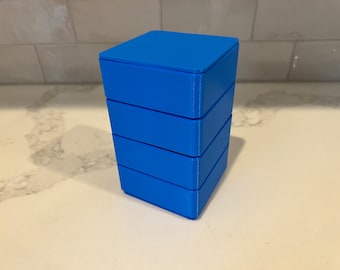 Bundle of 4x Stackable Game Token Boxes and 1x Lid