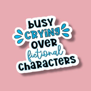 Fictional Characters Sticker: Funny Book Lover Gift