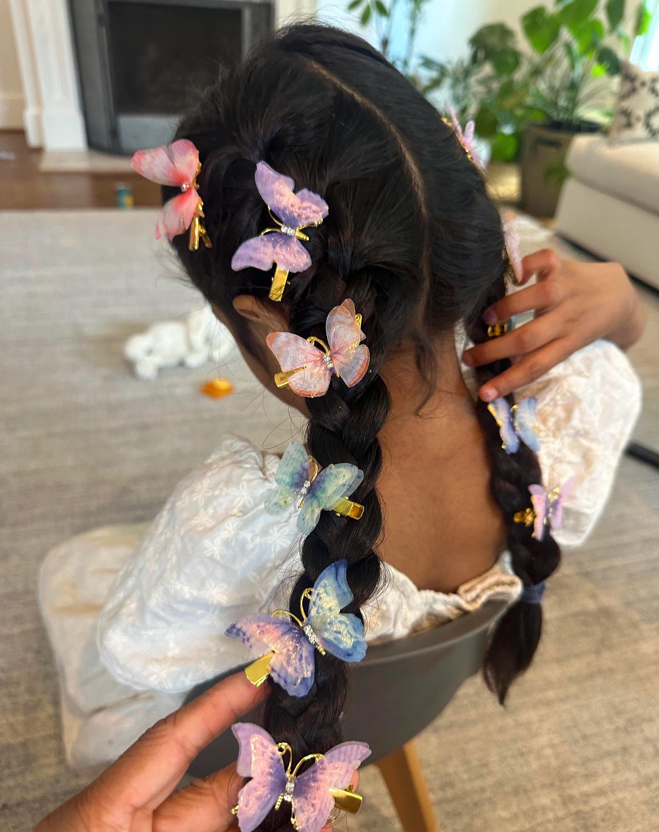 Exquisite Realistic Iridescent Butterfly Hair Clips  display picture 2