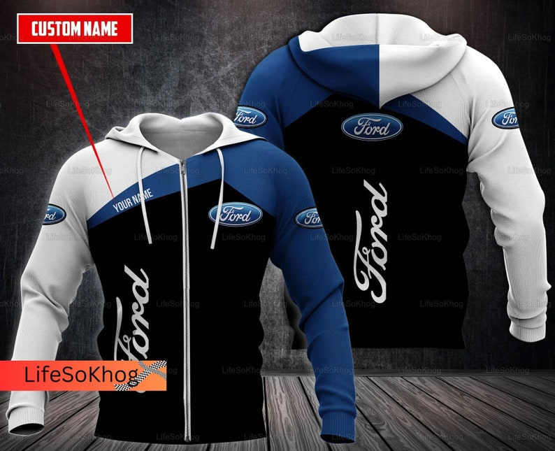 Ford Racing Hoodie, Ford Unisex Hoodie, Ford Shirt for Men, Custom Name ...
