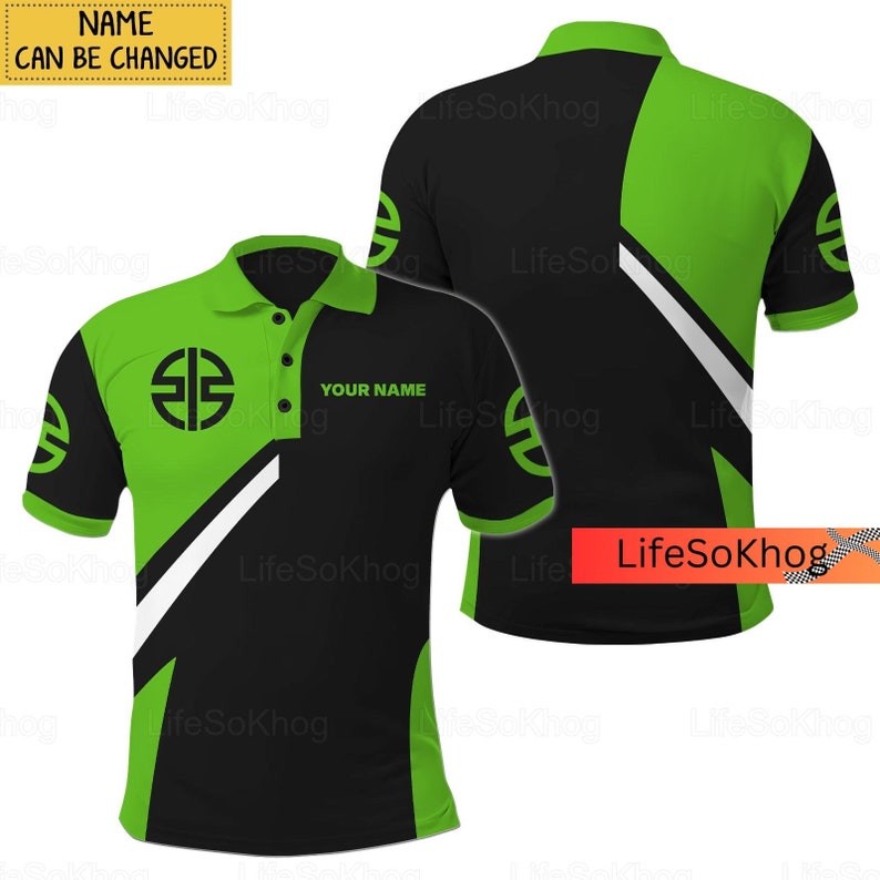 Kawasaki Polo Shirt, Motorcycle Shirt, Biker Shirt, Customized Polo Shirt, Polo Shirt For Men, Gift For Him, Kawasaki Motorcycle Shirt image 5