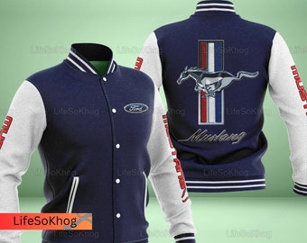 Ford Mustang Jacket, Ford Baseball Jacket, Mustang Jacket Men, Ford Racing Jacket, Ford Cars Streetwear Jacket, Fathers Day Gift