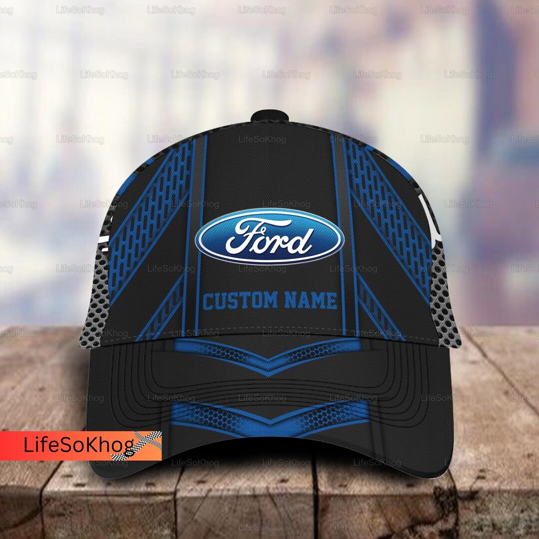 Personalized Ford Cap, Ford Racing Hats, Custom Name Cap, Ford Baseball ...