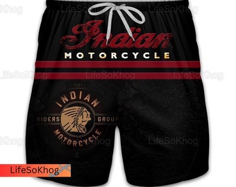 Indian Motorcycles Shorts Männer, Indian Motorcycles Bike Shorts, Racing Gym Shorts, Motorrad Sport Shorts, Geschenk für Dad