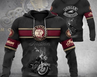 Sweat à capuche In.dian Motorcycles, chemise In.dian Motorcycles, sweat à capuche pour homme, sweat à capuche unisexe motos, sweats à capuche motard, cadeau pour les pères