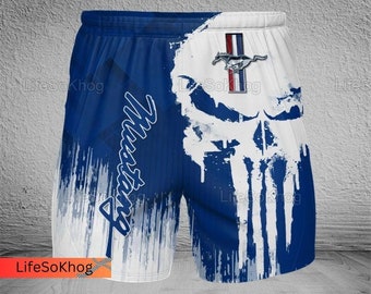 Ford Mustang Shorts, Ford Mens Shorts, Ford Racing Beach Shorts, Ford Racing Shorts, Ford Shorts For Men, Gift For Dad