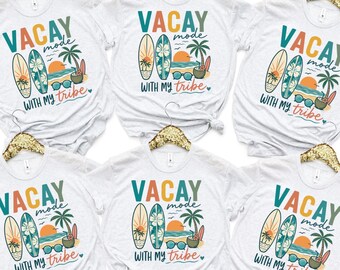 Summer Vacay Vibes Shirt, Beach Holiday T-Shirt, Family Vacation Outfit, Retro Sunshine Beach Tee, Summer Break Shirt