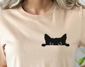 Black Cat T-Shirt, Cat Lover Shirt, Trendy Cat Tee, Cat Owner Gift,Gift For Cat Lover,Animal Lover Shirt,Gift For Cat Owner,Cute Kitty Shirt