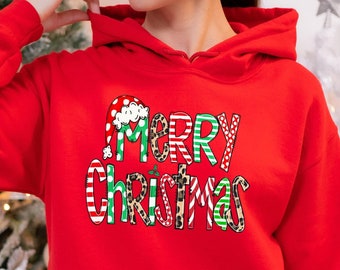 Merry Christmas Hoodie, Happy Christmas Hoodies, Cute Winter Hoodie, Christmas Hoodie for Women, Funny Christmas Hoodie, Holiday Hoodies