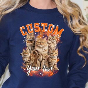 Custom Bootleg Rap Sweatshirt,Custom Cat Bootleg Sweater,Custom Animal Sweater,Personalized Cat Bootleg Sweat,Personalized Animal Lover Gift
