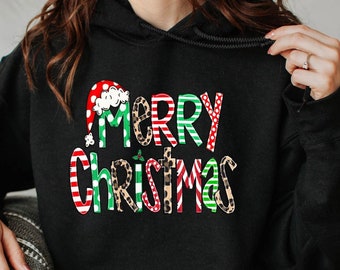 Merry Christmas Hoodies, Trendy Winter Hoodie, Happy Christmas Hoodie, Christmas Hoodie for Wife, Christmas Hoodie, Holiday Gift Hoodie