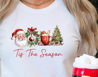 Tis The Season T-Shirt, Merry Christmas Shirt, Happy Christmas Tee, Christmas Gift Ideas, Holiday Shirt, Womens Christmas, Winter T-Shirt