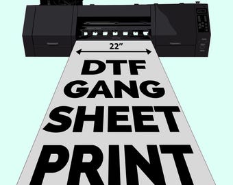 Custom DTF Gang Sheet | Direct to Film Transfers, Personalized Heat Prints, Bulk DTF Sheets Ready to Press
